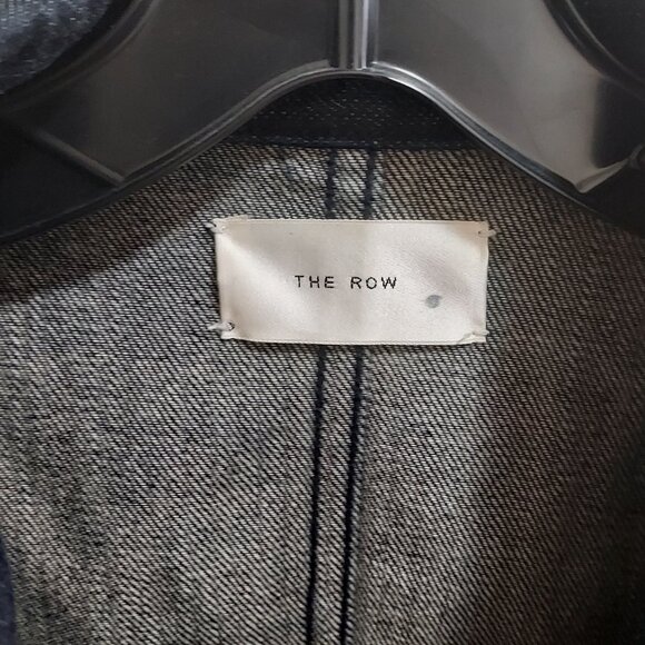 The Row Dark Wash Blue Denim Double Breasted Jean Denim Jacket - Picture 2 of 8